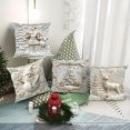 thumbnail image 5 of Christmas Pillow Cover, 18x18 inch, 4 Counts/Set Christmas Themed Cushion Cover, Soft Comfortable Single Side Printing Decorative Cushion, Cushion for Home Living Room, 5 of 5