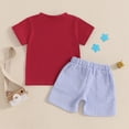 thumbnail image 5 of 4th of July Baby Boy Outfit 4th of July Print Shirt Solid Shorts 2Pcs Toddler Boys Fourth of July Outfits Kaprioy Baby Boy Clothes 6 12 18 24 Months 2T 3T 4T, 5 of 8