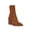 brown, variant on Women  Pointed Toe Ankle Boots with Block Heels  Slip on Style with Ribbed Knit Sock Design