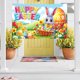 thumbnail image 5 of Pintura de fondo de Pascua con diseños de huevos y conejitos, ideal para fiestas o como accesorio fotográfico para celebraciones de Pascua en interiores y exteriores. Decoración del hogar, decoración, 5 of 5
