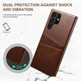 thumbnail image 4 of ELEHOLD Wallet for Samsung Galaxy S24 Plus Case,Back Credit Card Holder Leather Protective Shockproof Cover Slim Fit Lightweight Samsung Galaxy S24 Plus Case,Brown, 4 of 6