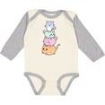 thumbnail image 3 of Inktastic kawaii kitten stack Boys or Girls Long Sleeve Baby Bodysuit, 3 of 5