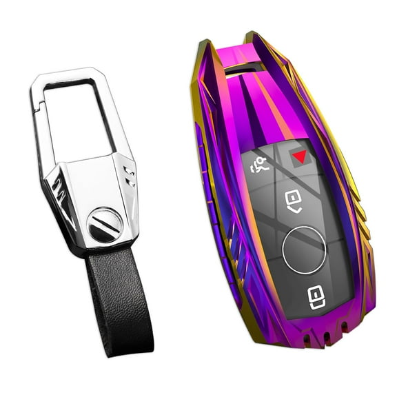 For Mercedes Benz Key Fob Cover,Keychain,Zinc Alloy Protection Car Key Shell Case Compatible with Mercedes Holder Smart Remote Keyless Entry Keyshell Accessories