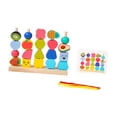 thumbnail image 4 of Juguete de secuenciación de cuentas de madera para aprendizaje preescolar y actividades de clasificación de colores. Fruta, 4 of 9