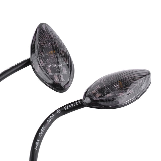 Domqga 1 Pair Motorcycle Flush LED Turn Signals Light Amber For Honda Grom 2014-2016, LED Turn Signals, Flush LED Turn Signals