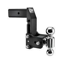 B&W Hitch 2.5 In Receiver Tow & Stow Trailer Dual Ball Mount w/ 7 In Drop