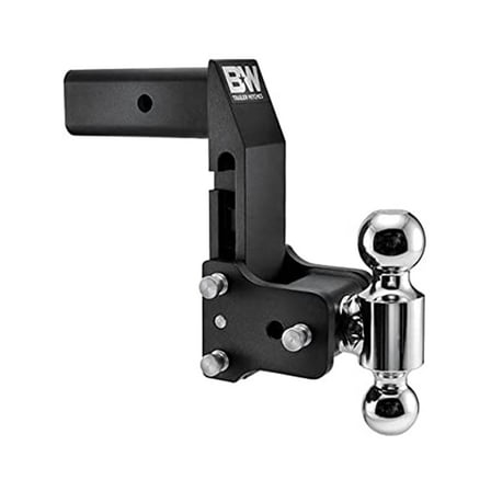 B&W Hitch 2.5 In Receiver Tow & Stow Trailer Dual Ball Mount w/ 7 In Drop