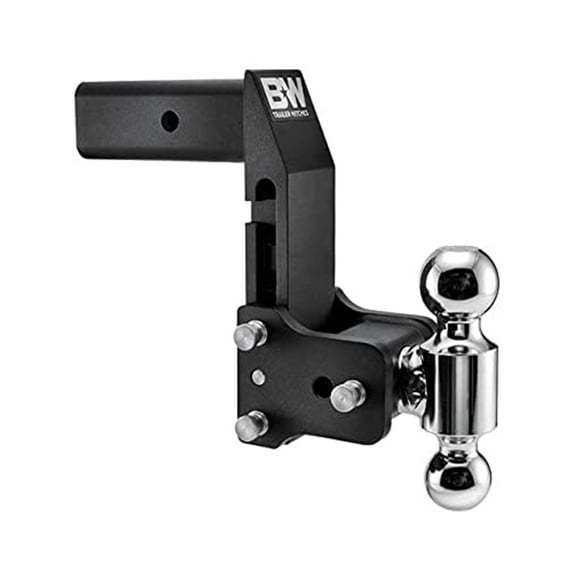 B&W Hitch 2.5 In Receiver Tow & Stow Trailer Dual Ball Mount w/ 7 In Drop