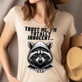 thumbnail image 4 of Funny Raccoon Graphic T-Shirt Trust Me I’m Totally Innocent Unisex, CarolinaBlue, Size M, 4 of 6