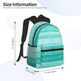thumbnail image 4 of Vsdgher Teal Turquoise Print Unisex Large Capacity Bookbag Schoolbag Casual Daypack for High School/College/Teens/Travel/Work, 4 of 8