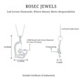 thumbnail image 4 of Rosec Jewels - Lab Diamond Heart Pendant with Chain - Ready to Gift for Valentines Day, 10K White Gold, 4 of 6