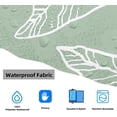 thumbnail image 6 of Sage Green Waterproof Shower Curtains for Bathroom White Leaf Bath Curtains Decor with Hooks Minimalist Botanical Leaves Decorative Plant Fabric Shower Curtains Hotel,72x72 Inches, 6 of 6