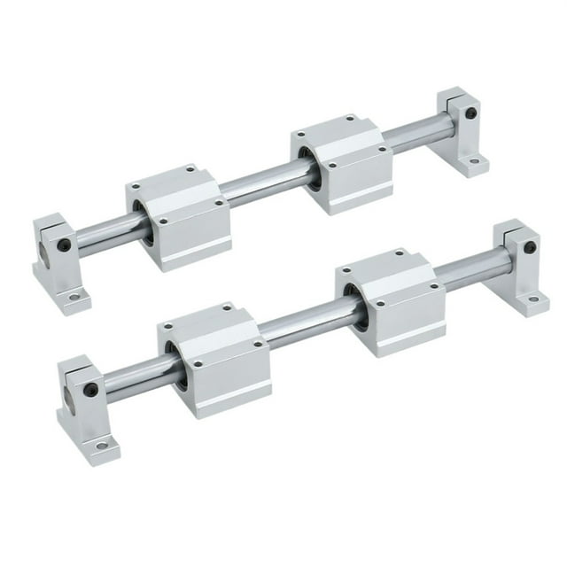 Vertical 2pcs Linear Shaft 3d Printer Parts 8mm 200mm 300 400mm Cylinder Chrome Plated Liner Rods Axis SC8UU Linear Ball Bearing ,Long Lasting