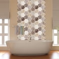 thumbnail image 4 of Calcomanía Pared 3D anticolisión pegatina Pared extraíble PVC Irregular ladrillo panel Pared decoraciones artísticas 10 Piezas Scienceny JJ24094-06, 4 of 6