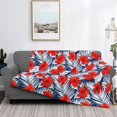 thumbnail image 5 of KLL Leaves And Flowers Print Fleece Throw Blanket, Horizontal Fleece Bedding Cute Soft Blankets Comfy Fleece Flannel Plush Home Decor for Couch & Bed -, 5 of 9