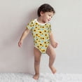 thumbnail image 3 of Kdxio Blue White Striped Sunflower A Pattern Unisex Baby Cotton Short Sleeve Bodysuits-2 Years, 3 of 5