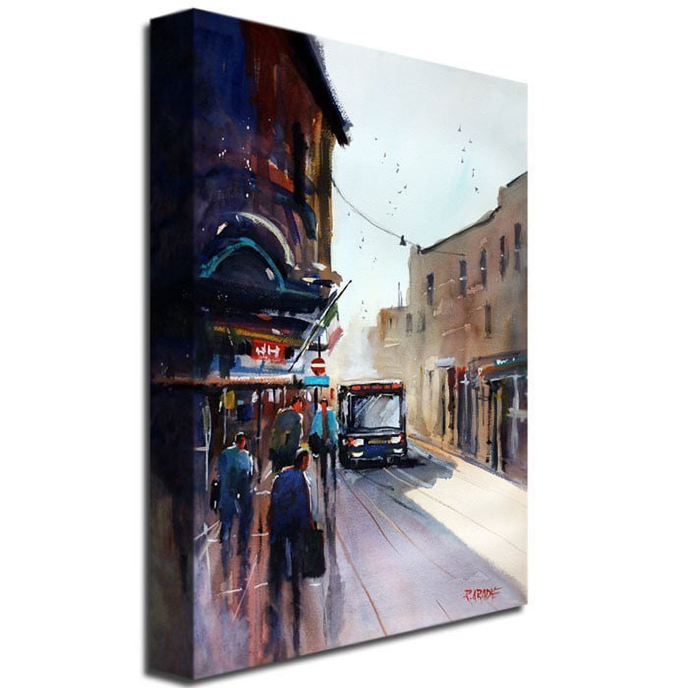Trademark Art "Italian Bus Stop" Canvas Art by Ryan Radke
