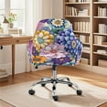thumbnail image 2 of Whosucclay Boho Mandala Flower Print Swivel Accent Chair Covers Thick Dining Chair Cover Washable Swivel Arm Chair Protector Stretch Office Desk Chair Sliopcover for Dressing Table, 2 of 7