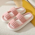 thumbnail image 4 of Slippers for Women 2025 Fall Winter Cute Cozy Plush Fuzzy Non Platform On Slides House Slippers, 4 of 8