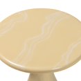 thumbnail image 3 of bali & pari Aponi Table d'Appoint en Résine Marbrée Table d'Appoint Sculpturale Crème, 3 of 8