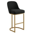 thumbnail image 5 of Leick Home Barrel Back Bar Stools with High Density Foam Seat, Black/Gold (Set of 2), 5 of 20