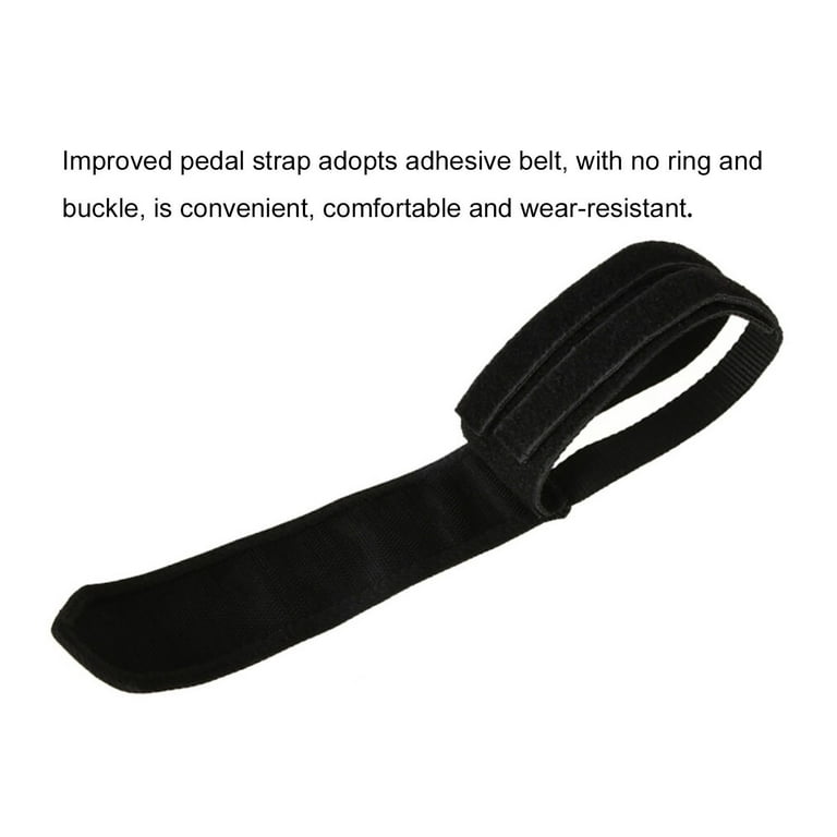 Outgeek 1 Pair Bike Pedal Straps Pedal Toe Clips Straps Tape for Fixed Gear Bike Black