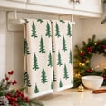 thumbnail image 2 of MYUNNIL 2Pcs Christmas Themed Hand Towels, 16 x 24" Soft Absorbent Xmas Tree Pattern Decorative Dish Towels, Reusable Seasonal Towels for Bathroom Kitchen & Holiday Gift, 2 of 6