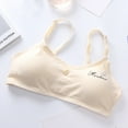 thumbnail image 4 of Gyratedream 3 Pack Girls Seamless Bra Teenage Back Closure Pads Bralette with Adjustable Straps for 26-38 Size, 4 of 7