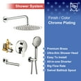 thumbnail image 4 of Rainlex One-Handle 1-Spray Polished Chrome Bathtub Shower Faucet, 4 of 10