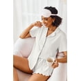 thumbnail image 4 of Ekouaer Lounge Sets for Women Short Sleeve Sleepwear Button Down Pjs Loungewear Soft Nightwear, 4 of 7