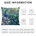 thumbnail image 5 of Nawypu Teal Peacock Throw Pillow Covers Set of  Vintage Watercolor Blue Teal Turquoise Peacock Gifts Microfiber Fabric Decoration Pillowcases Home Sofa Couch Bed Decor Square Pillow Cases, 5 of 5