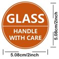 thumbnail image 2 of 500pcs Round Glass Stickers Please Handle with Care Labels Fragile Glass Warning Shipping Labels 2 Inch, 2 of 5
