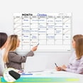 thumbnail image 6 of Large 24"x36" White Board Calendar Dry Erase Calendar for Wall Big Dry Erase Wall Calendar Monthly Large Wall Calendar Dry Erase Board Planner Includes 6 Markers Eraser Push Pins & Mounting Tape, 6 of 8