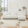 thumbnail image 5 of Modern Modular L Shaped Chenille Sofa for Living Room (220×80×75cm), 5 of 19