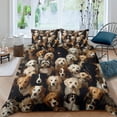 thumbnail image 3 of Retriever Funda Nórdica King Negro Y Marrón Teddy Dog Bedding Set Tipos De Perros, 3 of 6