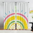 thumbnail image 6 of Rainbow Curtains, Cartoon Iridescent Confetti Blackout Rod Pocket Curtains, Colorful Hand Drawn Curtains & Drapes for Kids Boys Girls Teens Women Dust-Proof for Bedroom Living Room-W84xL84in, 6 of 6