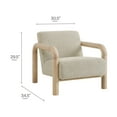 thumbnail image 4 of Sereno Boucle Accent Chair in Marble Oak, 4 of 9
