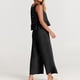 thumbnail image 5 of Puntoco 2 piezas moda mujer cuello redondo sólido sin mangas blusa + bolsillos sueltos pantalones conjuntos liquidación Puntoco Puntoco-2049, 5 of 9
