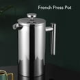 thumbnail image 3 of Stainless Steel French Press Coffee Maker, Portable Double Layer Insulated French Press Pot, Coffee, 3 of 5