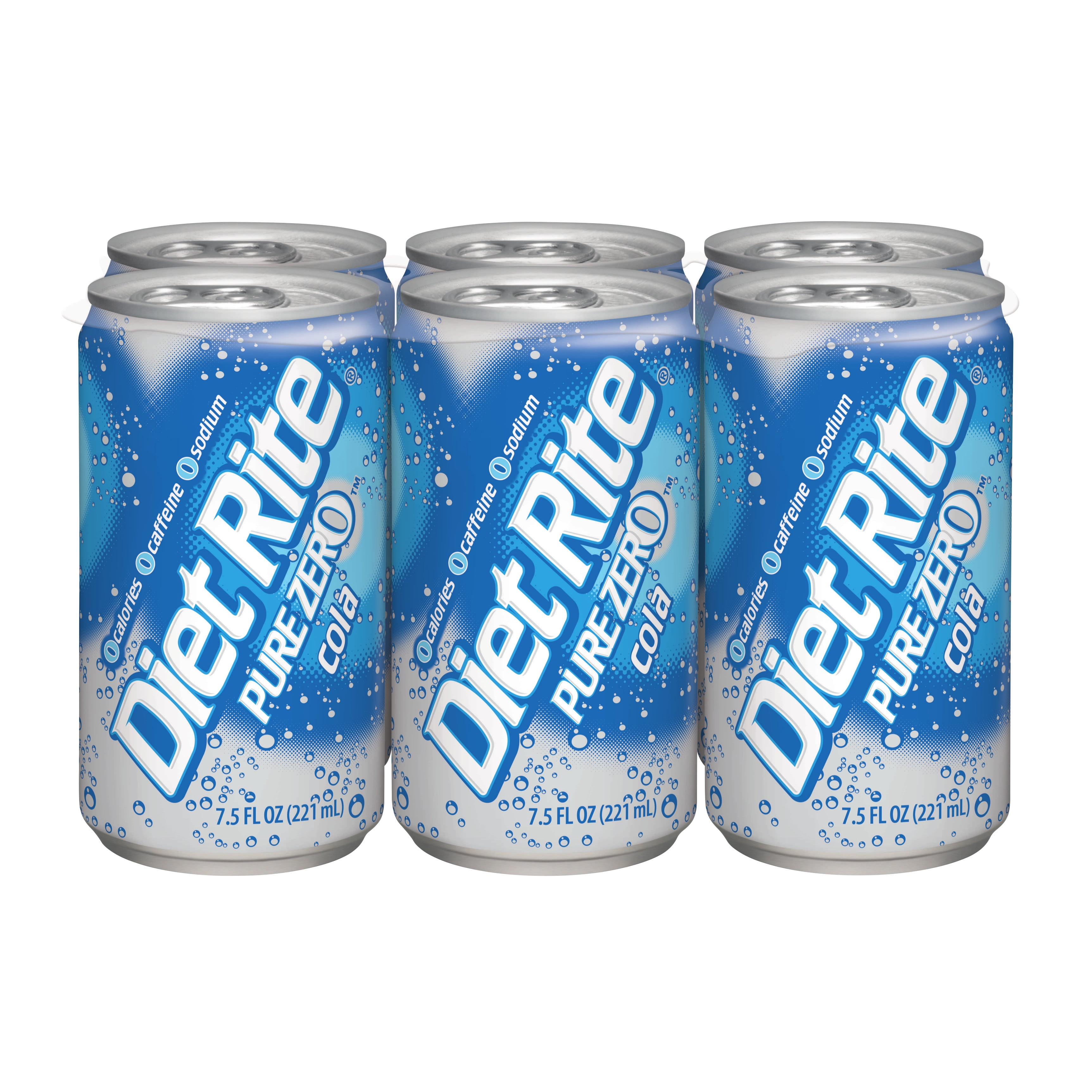 Diet Rite Pure Zero Cola, 7.5 Fl. Oz., 6 Count
