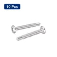 thumbnail image 3 of Uxcell #12 x 1-1/2" Self Drilling Screws, 10 Pack Phillips Pan Head Self Tapping Screws, 3 of 5