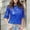 Blue, variant on Jerdar Women's Sparkle Sequins T-Shirts Casual Short Sleeve Top Shimmer Going Out Rave Top Tee L