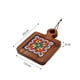 thumbnail image 4 of Posavasos de madera de acacia bohemia, resistentes al calor, para vasos y mesas de comedor rojo azul, 4 of 4