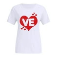 thumbnail image 4 of WEAIXIMIUNG T-shirt Imprimé pour Femmes, Manches Courtes, Col Rond, Confortable, pour la Saint-Valentin, 4 of 7