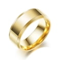 thumbnail image 4 of 8mm Silver/Black/Gold Plating Stainless Steel Band Rings Men/Womens Ring Sz 6-13, 4 of 6