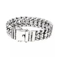 thumbnail image 5 of K-KED Real Sterling Silver 925 Metal Purity Bracelet Men's 15mm Wider Cuban Curb Link-7inch(fit 6-6.5inch)-74g(±1）, 5 of 6