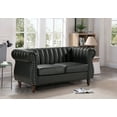 thumbnail image 2 of Uspridefurniture Faux Leather Loveseat, Black, 2 of 5