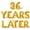 Gold, variant on Letter Balloons - 36 YEARS LATER 16" Inch Alphabet Letters Foil Mylar Balloon 36th Birthday Party Banner (Red)