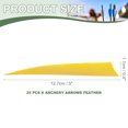 thumbnail image 2 of Uxcell Arrow Vanes Turkey Archery Arrows Feather Fletching Left Wing Fit for Hunting Target Shooting Yellow 5 Inch, 25Pcs, 2 of 5