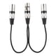 thumbnail image 1 of Conector hembra XLR de 30 cm a adaptador divisor de cabeza doble macho Cable de extensión de micrófono de Audio para Canon negro, 1 of 8